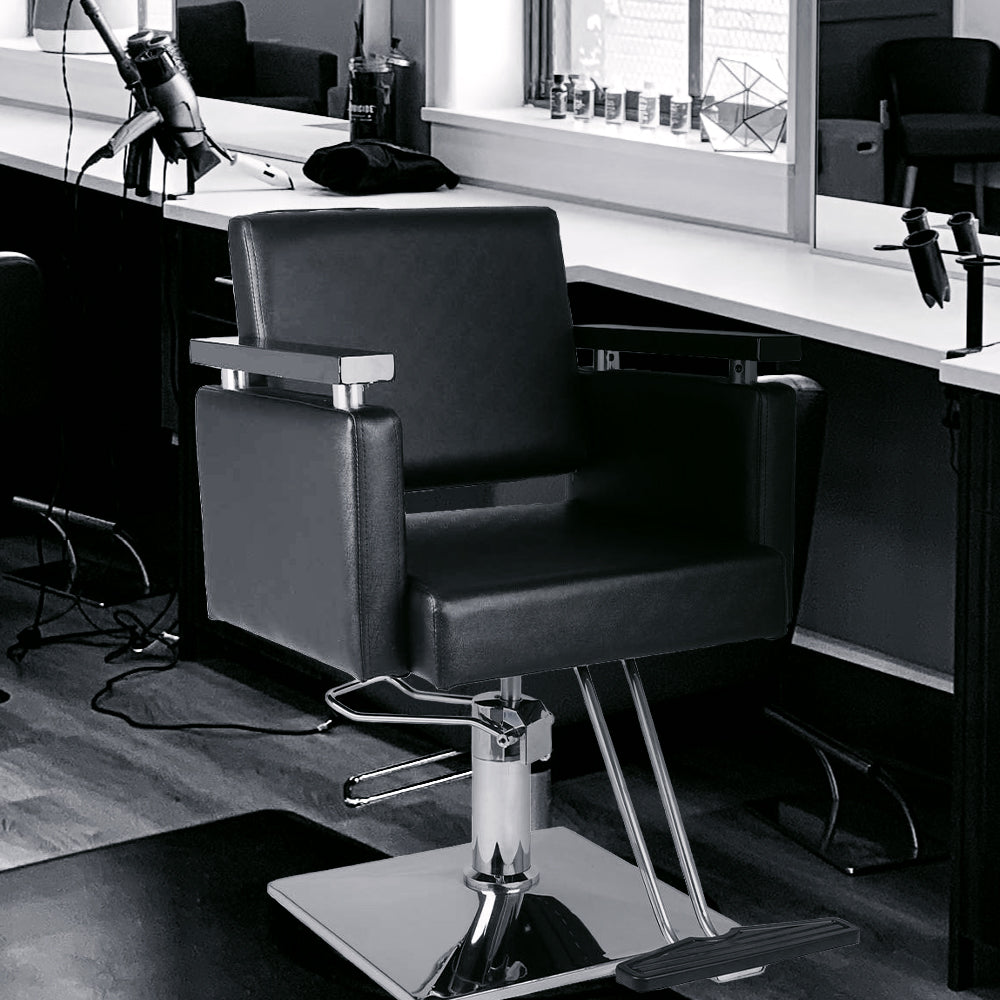 Omysalon Salon Styling Chair for Hiar Stylist Black