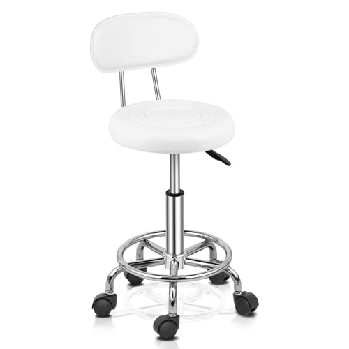 Omysalon Adjustable Salon Stool Black/White