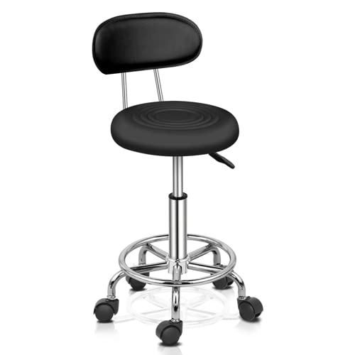 Omysalon Adjustable Salon Stool Black/White