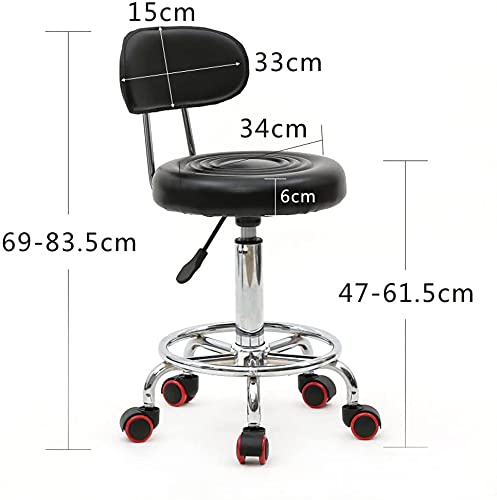 Omysalon Adjustable Salon Stool Black/White