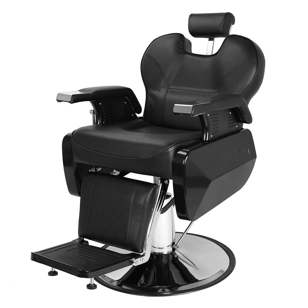 OmySalon 360 Degree Swivel Reclining Barber Chair Black