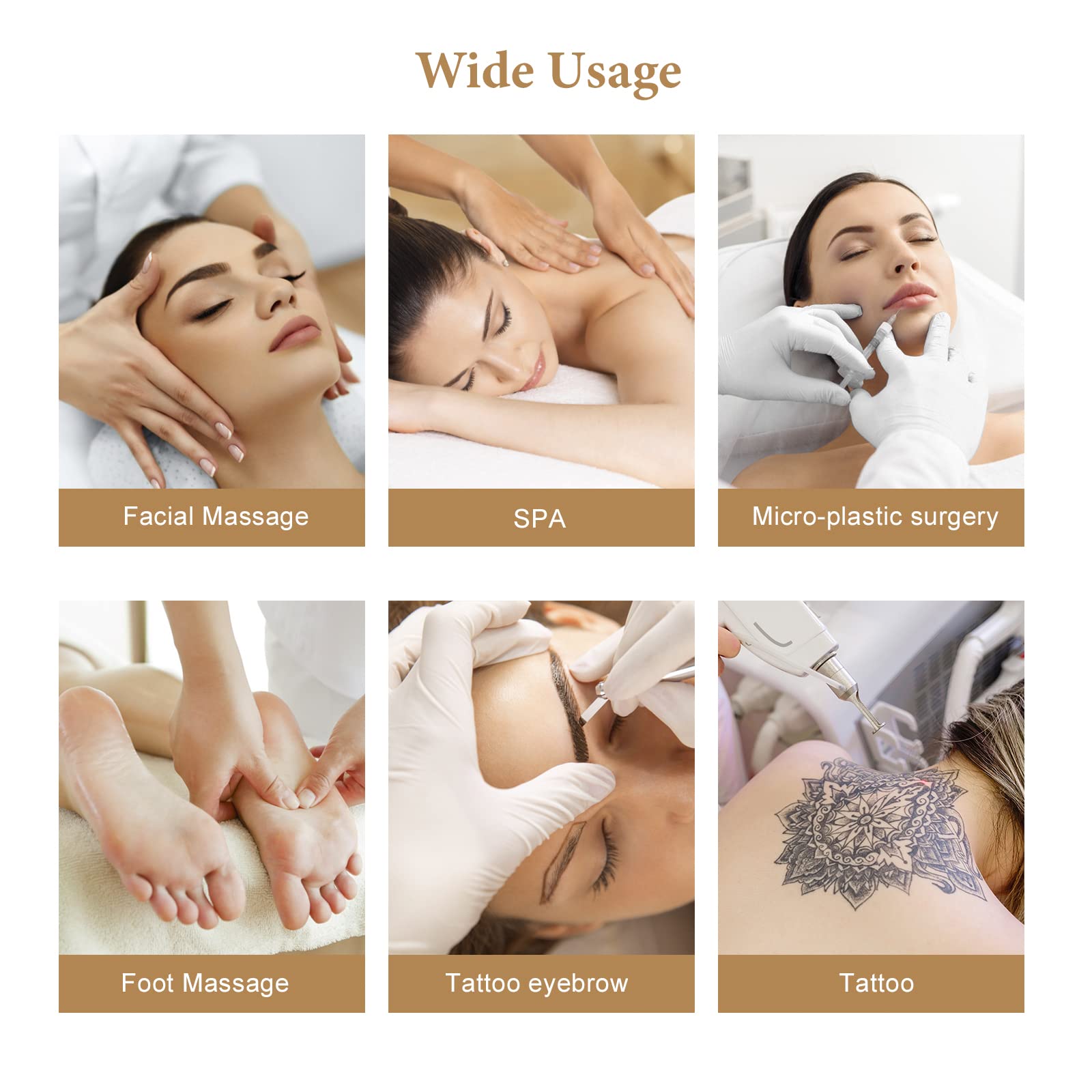 OmySalon SBWP 73in 360 Degree Rotating Hydraulic Height Adjustable Facial Massage Bed