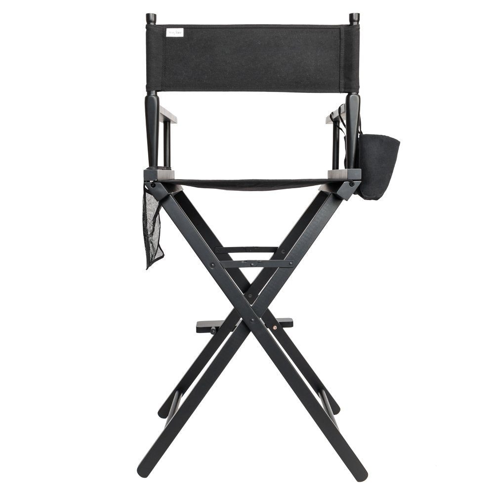 Omysalon Solid Hard  Wood Director Makeup Artist Chair Black